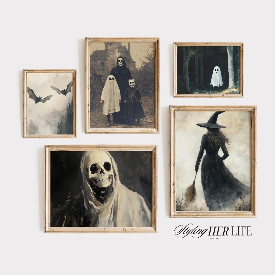 Spooky Gothic Gallery Wall Art Set: Halloween Prints (digital Download ...