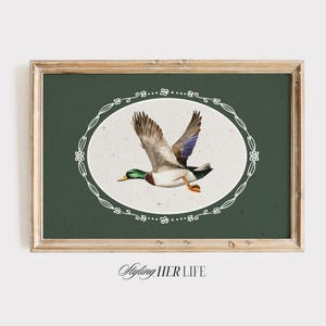 Vintage Duck Art Print, Cottagecore Print, Vintage Nursery, Boys Nursery, Baby Girl Nursery, Antique Wall Art, Printable Art, DIGITAL