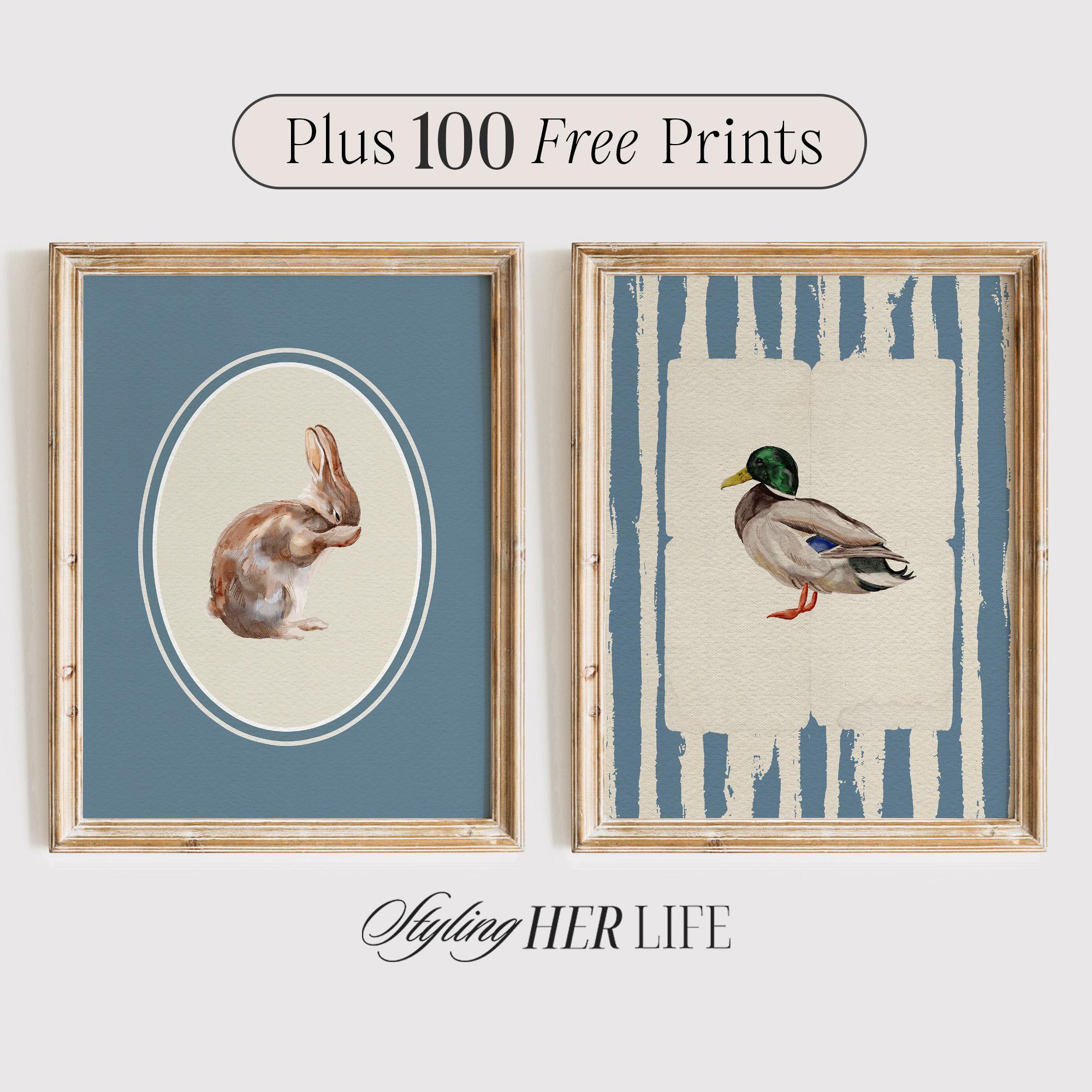 Vintage Nursery Art Gallery Wall Set: Farmhouse Prints, Boys Room Decor ...
