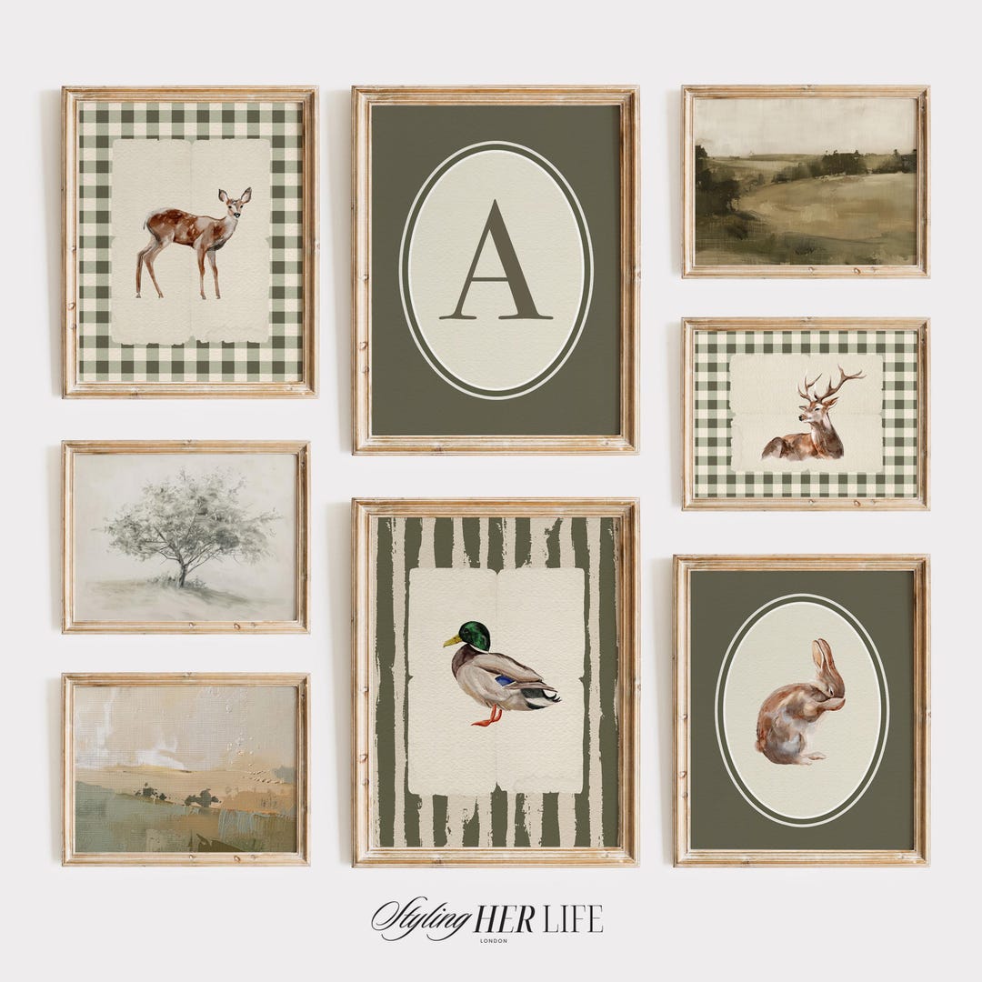 Vintage Nursery Wall Art: Farmhouse Kids Prints, Baby Decor (digital ...