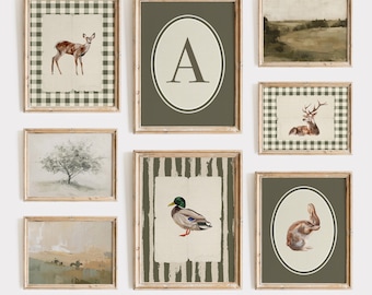 Vintage Nursery Wall Art: Farmhouse Kids Prints, Baby Decor (Digital Download)
