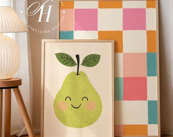 Impressões de arte coloridas para quarto infantil: galeria de parede para sala de jogos (download digital)