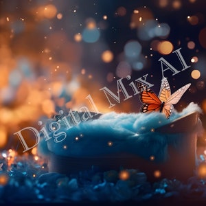 Newborn Digital Backgound Fantasy, photography