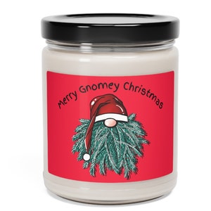 Weihnachtskerze, Wichtelkerze, Duftkerze aus Sojawachs, 9 Unzen, Weihnachtswichtel, Weihnachtsgeschenk, Weihnachtskerzegeschenk, Duftkerze, Gnome