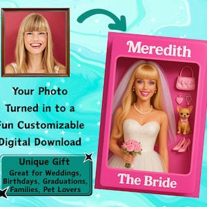 Custom Boxed Doll Portrait, Custom Portrait, Personalized Gift, Custom Action Figure, Doll box, Digital download, Personalized digital art