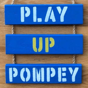 Portsmouth FC Inspired Wall Hanging - Play Up Pompey