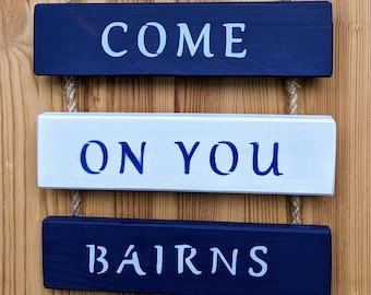 Falkirk FC Inspired Wall Hanging - Come On You Bairns