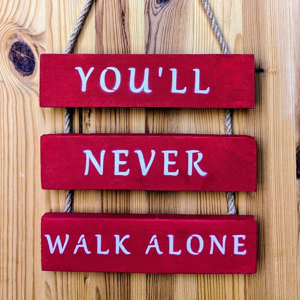 Liverpool FC Inspired Wall Hanging - You'll Never Walk Alone