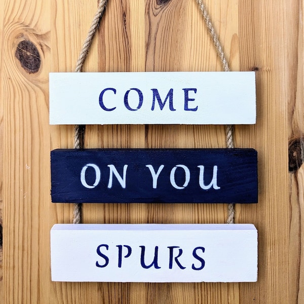 Tottenham Hotspur FC Inspired Wall Hanging - Come On You Spurs