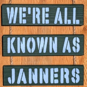 Plymouth Argyle FC Inspired Wall Hanging - We&#39;re All Known As Janners