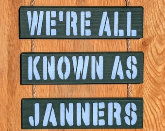 Plymouth Argyle FC Inspired Wall Hanging - We're All Known As Janners