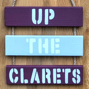 Burnley FC Inspired Wall Hanging - Up The Clarets