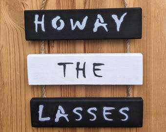 Newcastle United FC Inspired Wall Hanging - Howay The Lasses