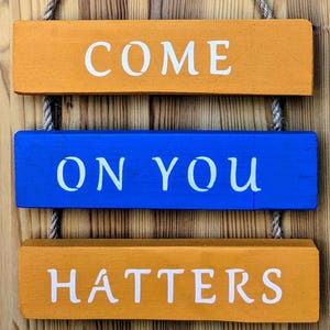 Luton Town FC Inspired Wall Hanging - Come On You Hatters