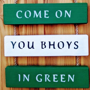 Celtic FC Inspired Wall Hanging - Come On You Bhoys In Green