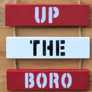 Stevenage FC Inspired Wall Hanging - Up The Boro