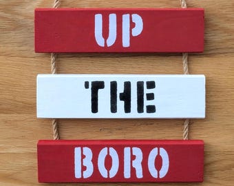 Middlesbrough FC Inspired Wall Hanging - Up The Boro