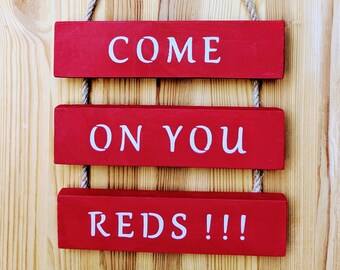Manchester United FC Inspired Wall Hanging - Come On You Reds