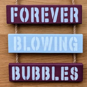 West Ham United FC Inspired Wall Hanging - Forever Blowing Bubbles