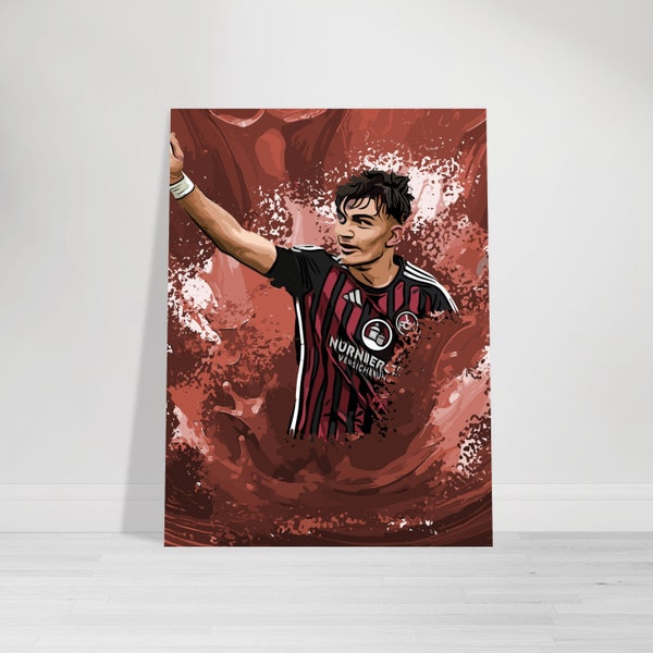 Can Uzun Premium Poster Matt – Sport Kunst, Büro, Wandkunst, Wanddeko, Geschenke für Fußballfreunde