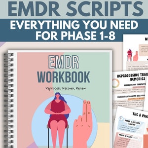 EMDR per terapeuti, risorse di fogli di lavoro per il piano di trattamento EMDR, quaderno di lavoro, note sui progressi, copioni, promemoria sulle cognizioni, modello di nota