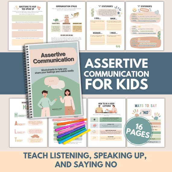 Assertive Communication Workbook for Kids & Teens (PDF)