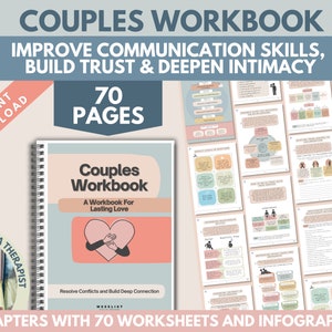 Livro de casais Planilhas de trabalho Aconselhamento de casamento Ferramentas de terapia Apostilas Intervenções de intimidade Coaching Ebook Terapeuta Relacionamento