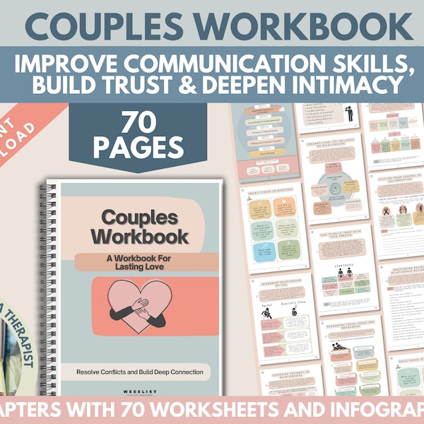 Couples Book Workbook Worksheets Marriage Counseling Therapy Tools Handouts Intimacy Interventions Coaching Ebook Therapist Relationship