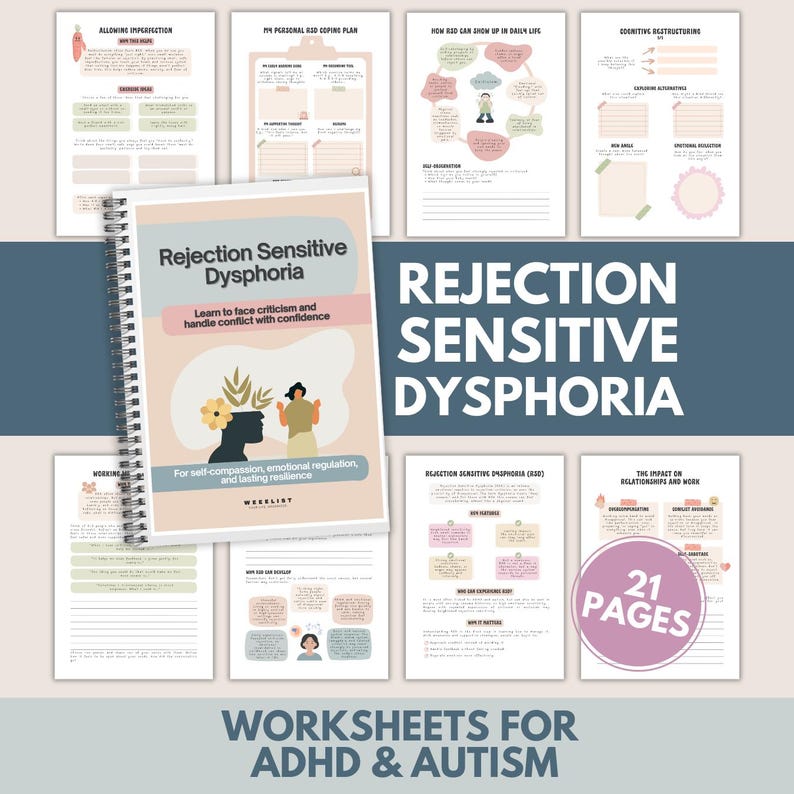 Rejection Separation Worksheet.pdf Rejection Sensitivity Dysphoria Worksheets: Emotional Regulation ...