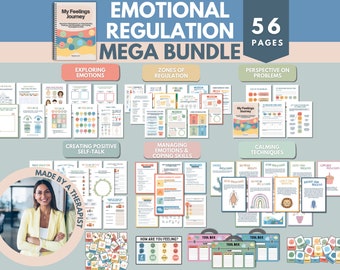 Zones of Emotional Regulation Toolbox Feelings Wheel Emotions Cards Chart Rainbow Breathing Calm Down Corner Bulletin School Tools for Kids