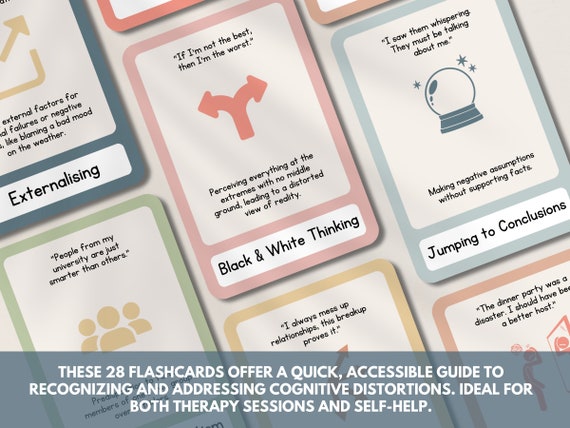 Cognitive Distortion Cards Flashcards, Unhelpful Thinking Errors