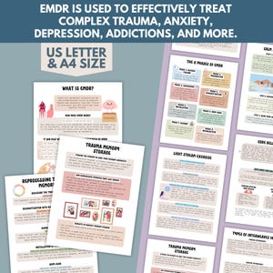 EMDR Therapy Workbook for Therapists: Treatment Plan, Worksheets, Flashcards (PDF Downloadable Guide) image 4