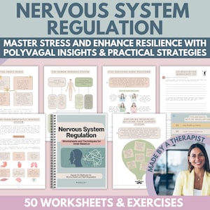 Caderno de exercícios de regulação do sistema nervoso, exercícios somáticos Teoria polivagal Escada Vago Terapia do nervo vago Técnicas Folhas de exercícios Co-regulação