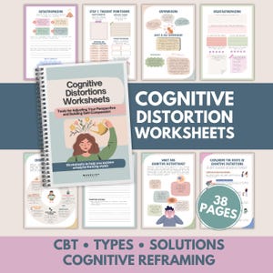 Hojas de trabajo sobre distorsión cognitiva: Habilidades de afrontamiento en la terapia cognitivo conductual (Descargar PDF)