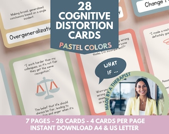 Schede didattiche sulla distorsione cognitiva: strumenti per la terapia cognitivo-comportamentale (download digitale)