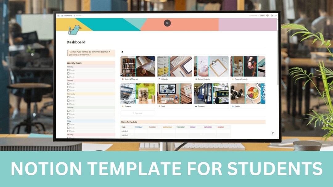 Ultimate Student Notion Template – Stay Organized! - Etsy