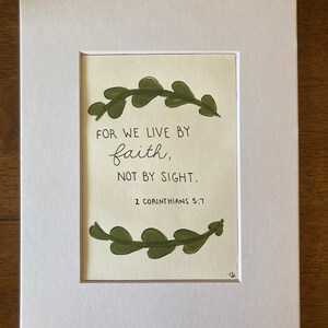 2 Corinthians 5:7 Watercolor Matte Board