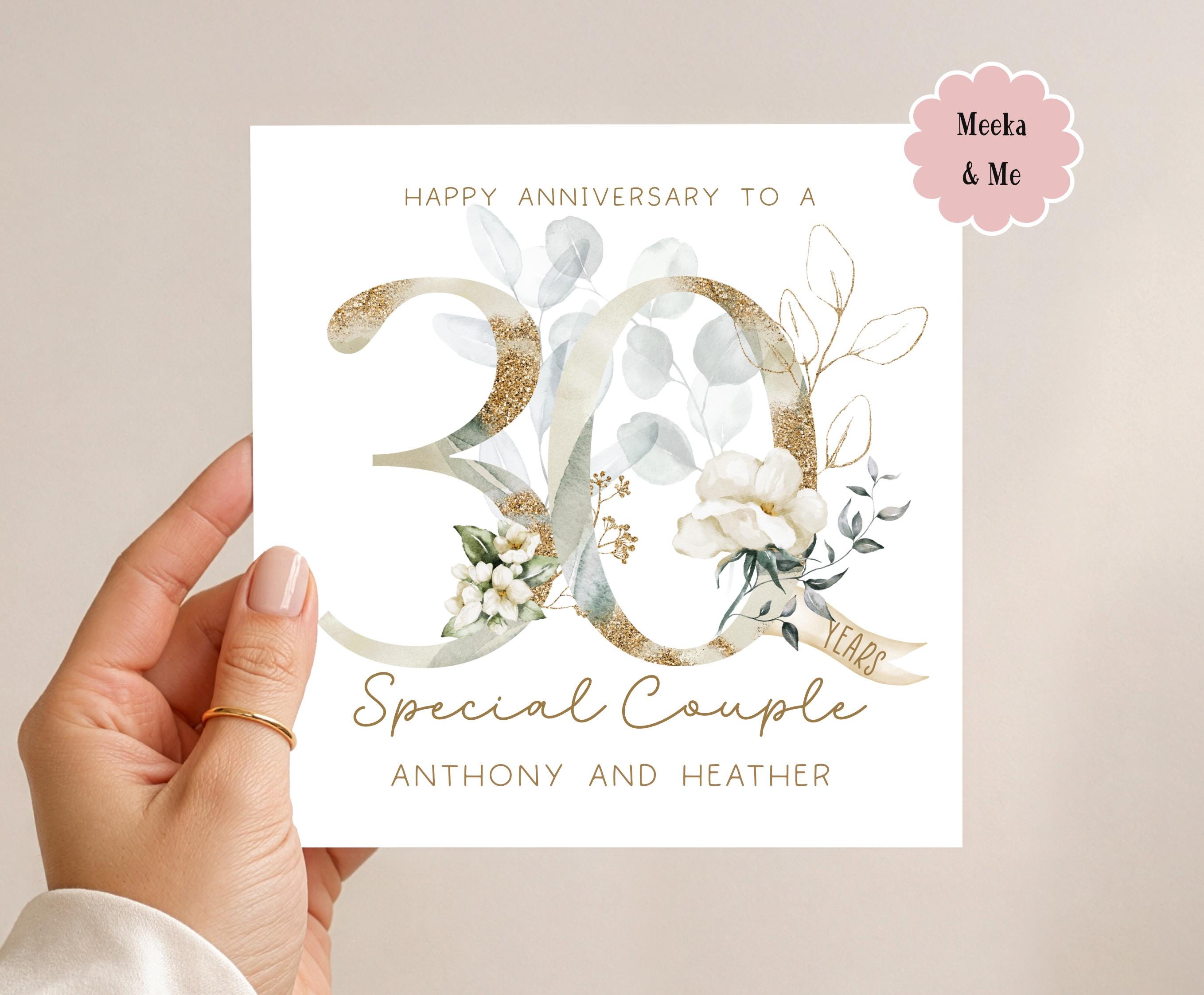Personalised Pearl Anniversary Card: 30th Wedding Anniversary - Etsy