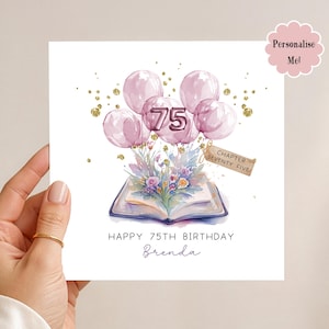 75th Birthday Card For Women - Floral 75th Birthday Cards For 75 Year Old Woman Seventy Five - View #4