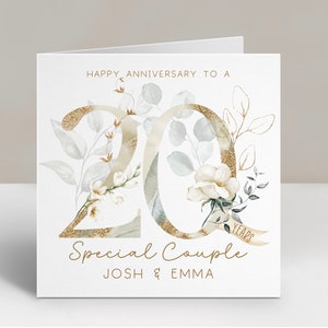 Handgemachte Jubiläumskarte 'Happy Anniversary' – Weiß Mit Strass, 16x16 Cm, Inkl. Umschlag