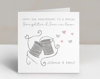 Anniversary Daughter And Son-in-Law Greeting Card