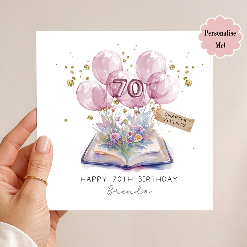 70th Birthday Card - Etsy UK