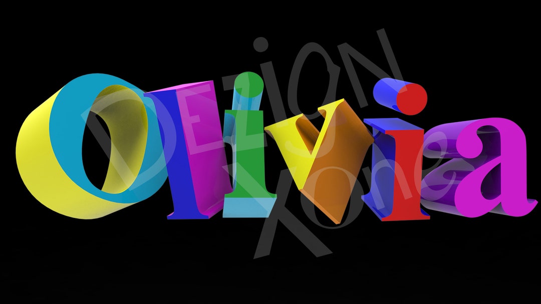 3pack Deal OLIVIA 3D Digital Wallpaper or Design Art Instant Download ...