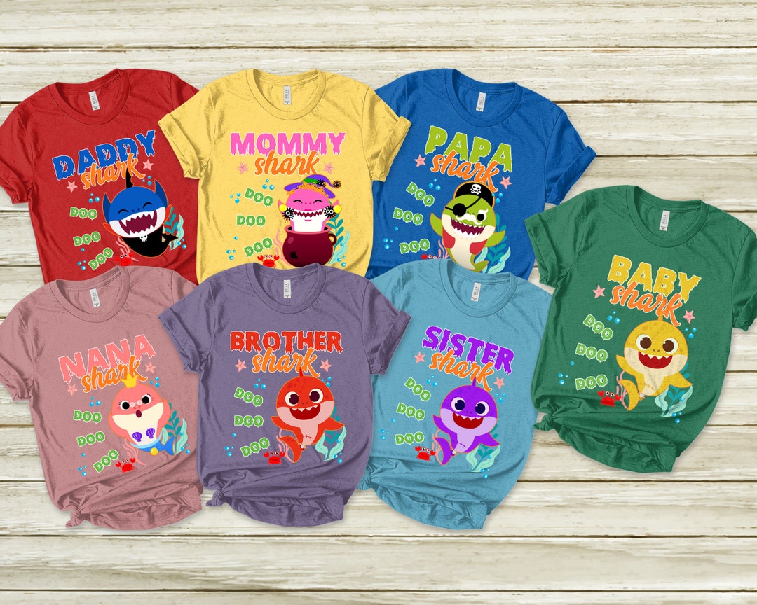 Baby Shark Shirt Baby Shark Family Birthday Shirt Baby Shark Etsy