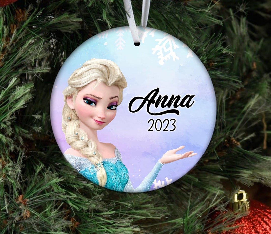 Personalized Elsa Frozen Christmas Ornament Disney Etsy