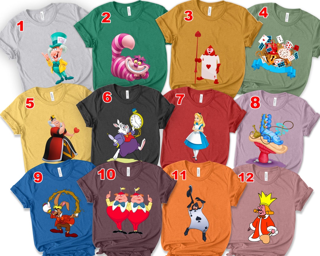 T Shirt Alice Aux Pays Des Merveilles Alice in Won.der.land Shirt Disney Character Shirt Disney - Etsy
