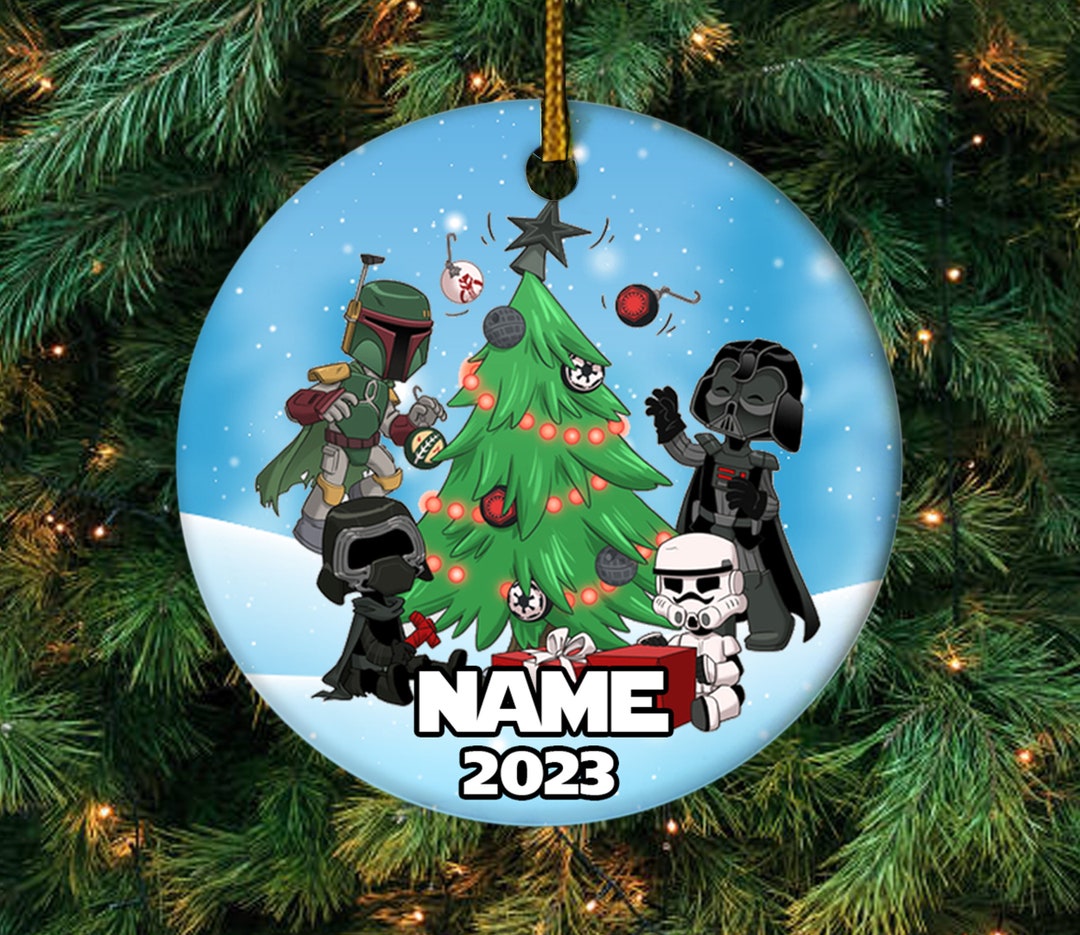 Personalized Star Wars Christmas Ornament Star Wars Ornament Etsy