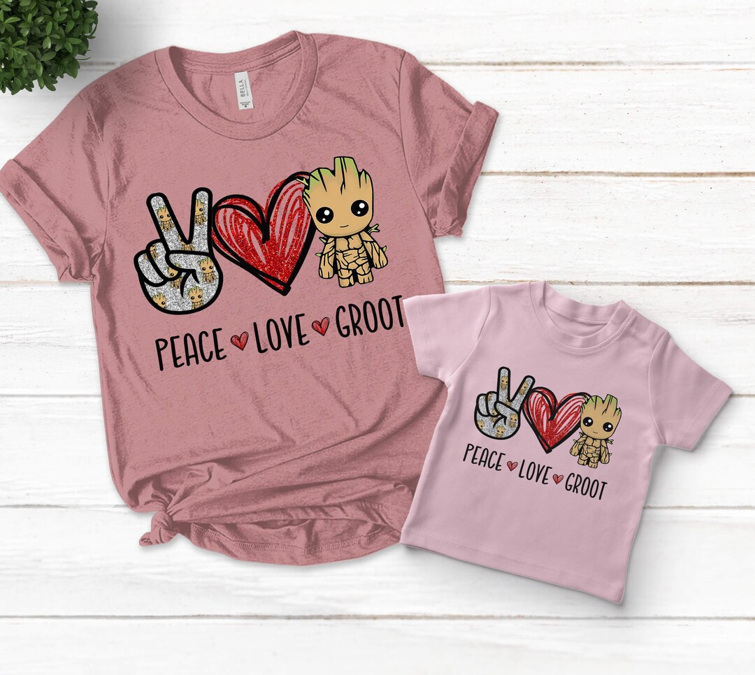 Peace Love Groot Shirt I'm Baby Groot Tshirt Baby Groot Etsy