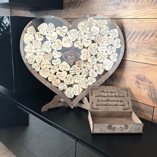 Drop Box Wedding Guest Book Etsy