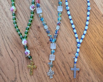 Flowered Prayer Beads, Anglican Prayer Beads, Protestant Prayer Beads, Meditation Beads, Confirmation Gifts, Easter gifts, Mother's Day gift